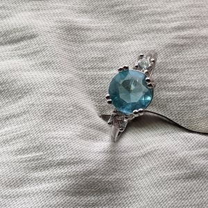 Blue silver ring